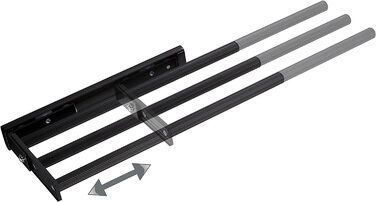 Тримач для рушників SOTECH TED, алюміній, 3-ярусний, телескопічний, чорний матовий (325-487 мм)