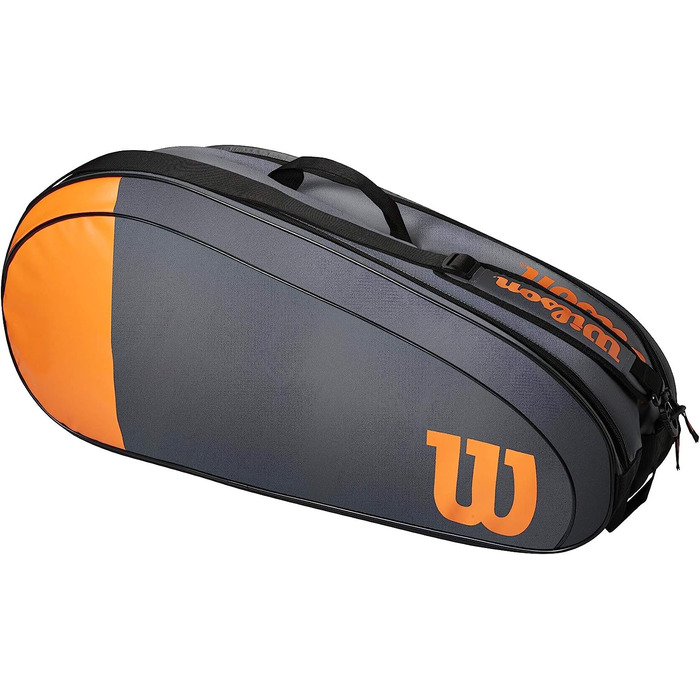 Тенісна сумка Вілсона 6 ракеток чорний / помаранчевий