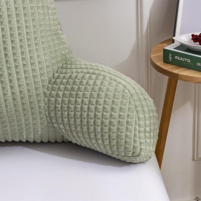 Лезковий крісло-мішок Holawakaka з підлокітниками та спинкою для читання та відпочинку, великий, зелений