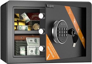 Сейф Tresor Groß з ключем та електронним замком: цифровий настінний сейф для дому, офісу, готелю. Зберігання грошей, документів, прикрас, паспортів (40x38x31 см)