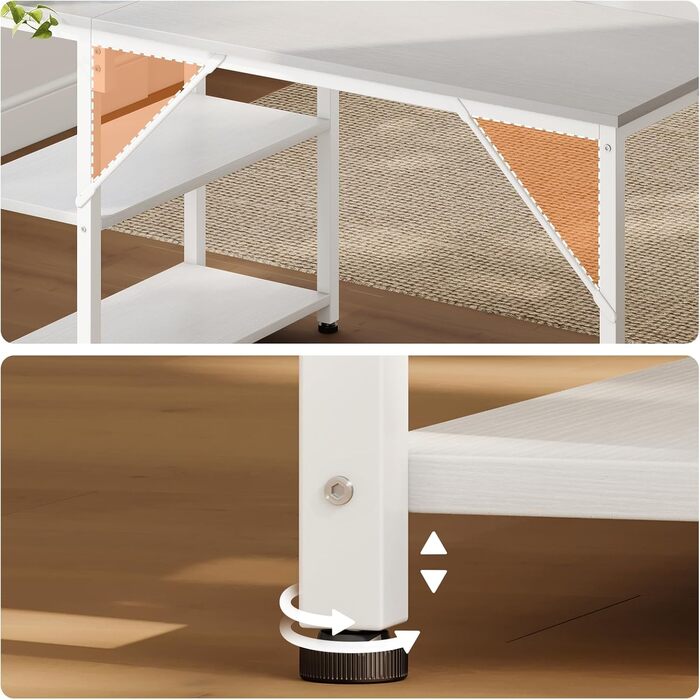 Ігровий стіл Coleshome, кутовий, з обертовим ящиком, 100x70 см, білий