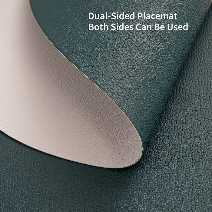 Набір скатертин Myir JUN з екошкіри (6 шт., бежево-зелений)