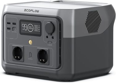 Портативна електростанція EcoFlow RIVER 2 MAX 512Wh, сонячний генератор LiFePO4, швидка зарядка за 1 годину, для кемпінгу/RV, незначні пошкодження упаковки, товар не використовувався (відновлений)