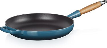 Сковорода Le Creuset Signature з чавуну з дерев'яною ручкою, 28 см, Deep Teal