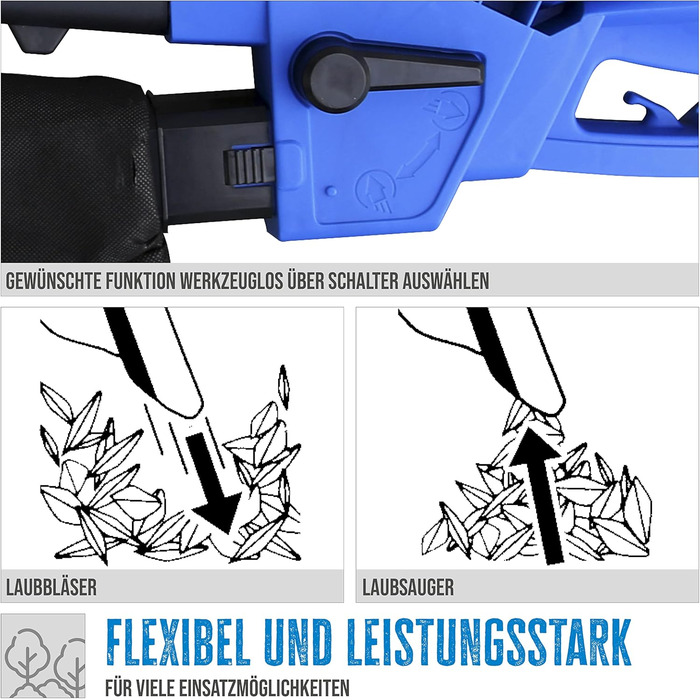 Güde GLS 3000 Vario: потужний листозбірник та подрібнювач листя (230 В, 3000 Вт, регулювання швидкості)