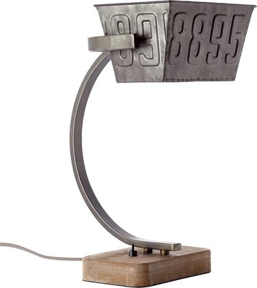 Стильна настільна лампа в стилі лайтбокс - Настільна лампа з поворотною головкою і тумблером - метал/дерево чорного кольору - висота 38 см