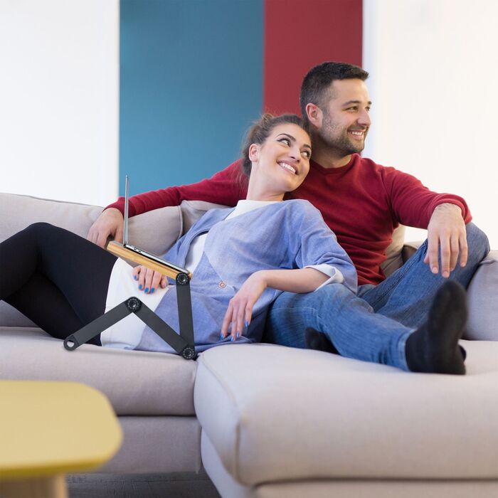 Підставка для ноутбука Relaxdays з бамбука та алюмінію