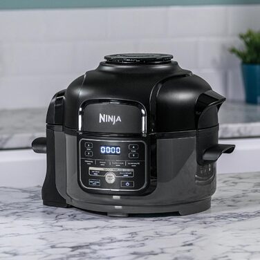 Мультиварка Ninja Foodi 6-in-1 Multi-Cooker Mini [OP100EU] 4.7 л, скороварка 6-в-1, мультипіч, повільна плита, 1460 Вт, сірий/чорний