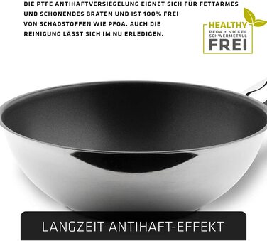 Спеціальний випуск Bernde Stielwok Injoy-сковорода для вок з нержавіючої сталі, вок для індукції, з покриттям, 28 см