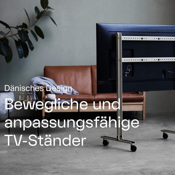 Підставка для телевізора на колесах, 40-70 дюймів, сіра | Мобільна підставка для ТВ | Rollin'