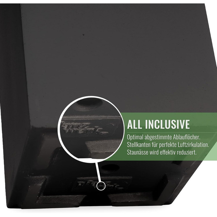 Планцверк® Горщик для рослин конічної форми з фібергласу, 70x33x33 см. Стійкий до погодних умов, преміум-якість, покриття Lotus-Effekt. Антрацит, 70 см