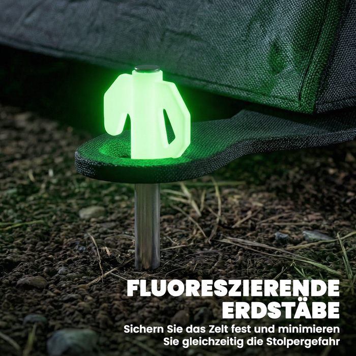 Надувний намет для 2-4 осіб зі швидким розгортанням для кемпінгу: з повітряним насосом, москітними сітками, кілочками та козирком