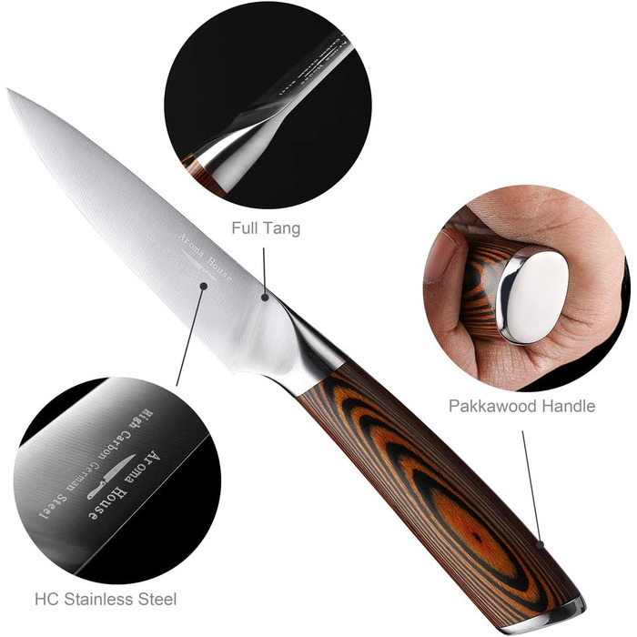 Професійний ніж для кухні Nakiri, 7 дюймів, ніж-сіка, з високоякісної сталі, для кухні та ресторану