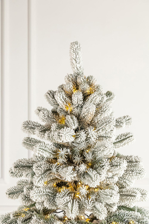 Ялинка лита 'Ковалівська' ЗАСНІЖЕНА LED (золотий - білий) 2,50м