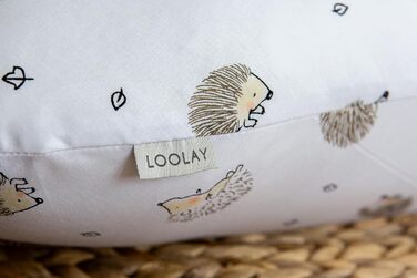 Подушка для вагітних LOOLAY 170 см - подушка для годування, подушка для сну на боці, 100% бавовна, знімний чохол, подушка для вагітних (Іжачок)