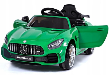 Дитячий електромобіль Mercedes GTR-S: м'які колеса EVA, шкіряне сидіння, пульт ДК, червоний