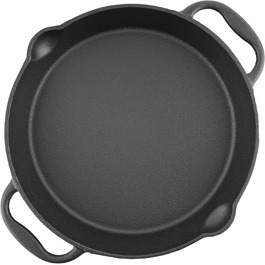 Чавунна сковорода-гриль BBQ-Toro I Чавунна сковорода-гриль з двома ручками та двома носиками I Сковорода для подачі I (Ø 25 см)