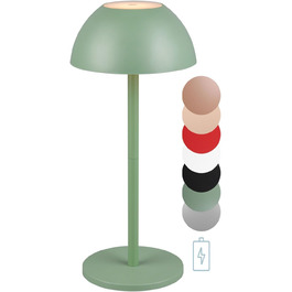 Бездротова настільна лампа Robert, LED, настільна лампа, нічник, регулювання яскравості, USB зарядка, 30 см, Pistaziengrün