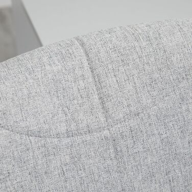 Офісне крісло HOMCOM з регулюванням висоти, комп'ютерне крісло з металевим каркасом, сірий колір, до 110 кг, 49 x 56,5 x 73-82,5 см