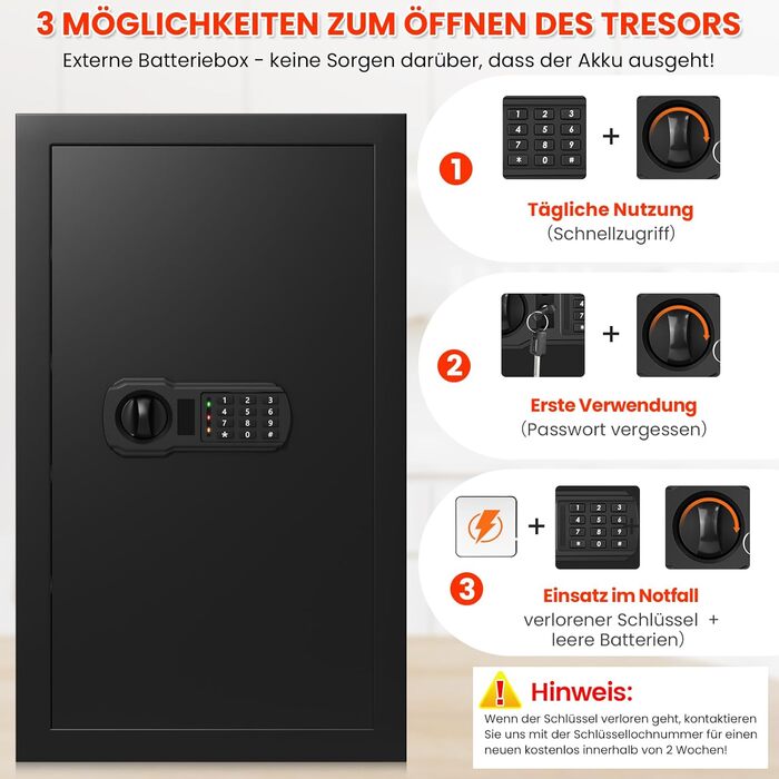 Вогнетривкий сейф Safe Tresor 85L з цифровим замком для зброї, золота, документів та медикаментів