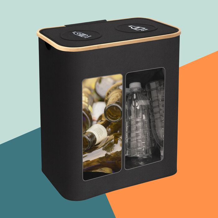 Контейнер для збору пляшок Relaxdays з двома відділеннями