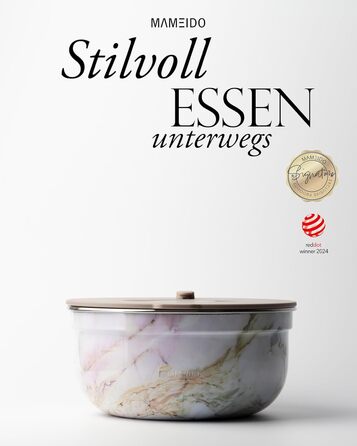 MAMEIDO Salatbox: Контейнер для обіду з нержавіючої сталі 1,5 л (1500 мл), Bento Box з відділеннями, BPA-free, витримує витік, Meal Prep