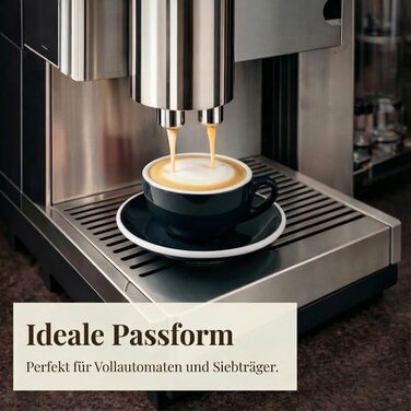 Набір з 6 чашок капучино, білий, італійський стиль, товстостінні, важкі, придатні для миття в посудомийній машині. Подарунковий набір (200 мл)