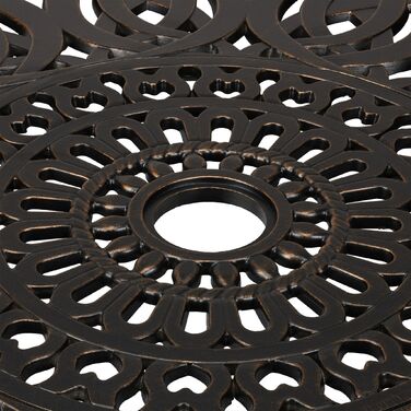 Столик для саду Relaxdays зі старовинним дизайном та отвором для парасольки