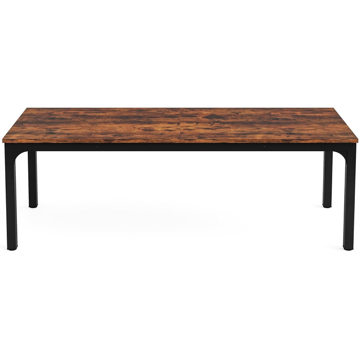 Стіл Tribesigns для кухні/вітальні, 200x70x75 см, індустріальний стиль, на 6-8 осіб, коричневий