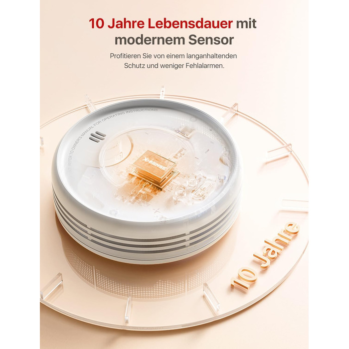 X-Sense Детектор диму розумний Wi-Fi з магнітною кріпленням, мережевий, з базою SBS50, функція App, сумісний з Home Assistant, змінна батарея, XS0D-MR61 (1 шт.)
