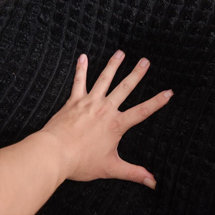 Лежак для читання Lesekissen, великий, для дорослих та дітей, з підлокітниками, підтримка спини для відпочинку та сну, вафельний малюнок, стереоскопічний дизайн, чорний, великий