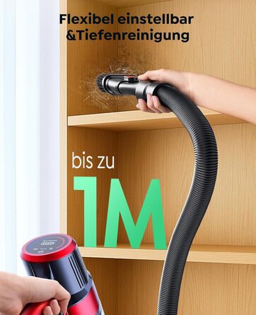 Бездротовий акумуляторний пилосос SunSare 600W з потужністю всмоктування 50000Pa, 65 хвилин роботи, док-станція, автоматичний режим, сенсорний екран, висувний шланг 1м для твердих поверхонь, килимів та шерсті тварин