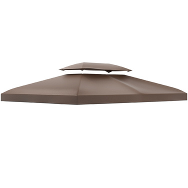 Тент для садового павільйону 3x4 м, поліестер, колір кава