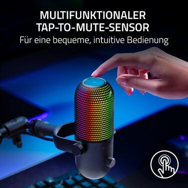 Мікрофон Razer Seiren V3 Mini - компактний USB мікрофон з LED-індикатором та інтегрованим демпфером