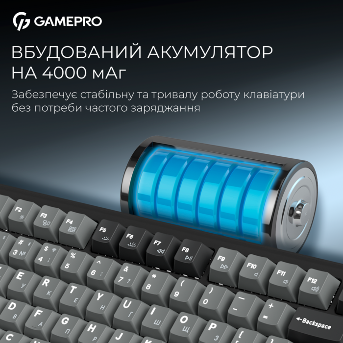 Бездротова механічна клавіатура GamePro Asgard Yord (MK266BK)