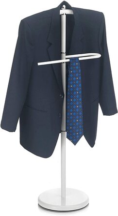 Стійка для одягу чоловіча CARO-Möbel JÖRG з вішалкою для штанів, біла