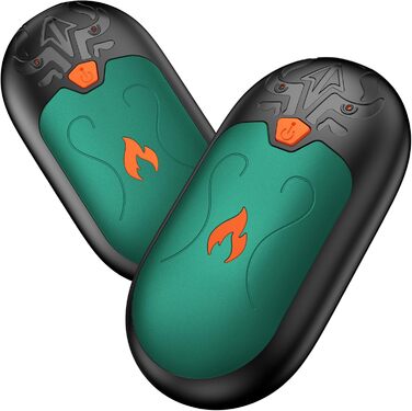 Електричні грілки для рук, 2 шт., перезаряджувані, 24 години тепла, 3 режими нагріву, для жінок та чоловіків (зелені)