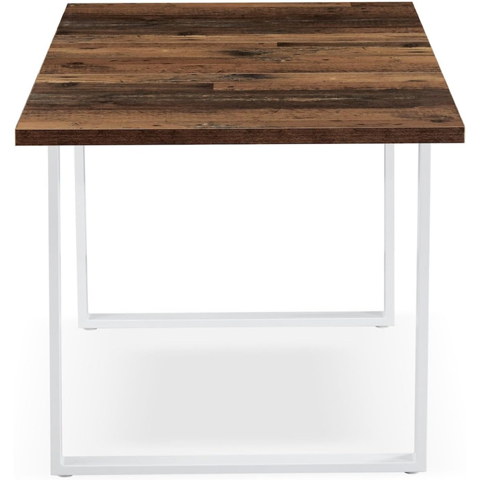 Розсувний обідній стіл Anna B&D home | 120-160 x 80 см, на 4-6 осіб | Скандинавський стиль, Texas-Eiche | Чорне металеве підстав'я, для кухні та їдальні