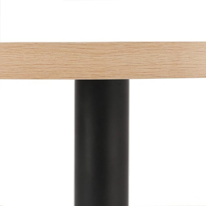 Дерев'яний кухонний стіл Mingone 80x80 см з металевими ніжками - для кухні, вітальні, балкону