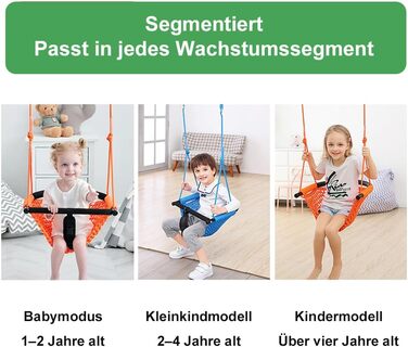 Двомісна гойдалка Nets Tribe 2-в-1 для малюків. Гойдалка для дітей з регульованими мотузками, міцна гойдалка-ігровий набір для дому та саду. (Зелений)