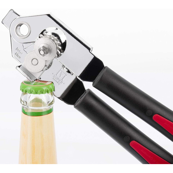 Відкривачка для банок Westmark Zangendosenöffner з відкривачем кришок та пляшок, 22 см, сталь/пластик, Gallant Super, чорний/червоний, 29412260