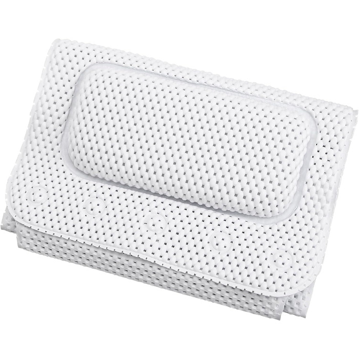 Килимок для ванни на все тіло з подушкою, 3D Air Mesh Spa Bath Pillow Mattress, стьобане повітряне ліжко для ванни з нековзними присосками, аксесуари для ванної кімнати підтримують шию, спину та ноги (125x36 см)