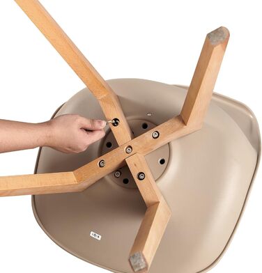 Обідній стіл з 4 стільцями для кухні/вітальні (110 см, прямокутний) - білий стіл та 4 світло-хакі стільці