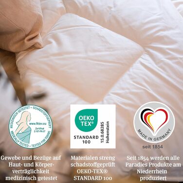 Ковдра Paradies Ganzjahresdecke 135x200 см - Prima Bio, тепла та дихаюча, стегане покривало для ліжка 135x200 см