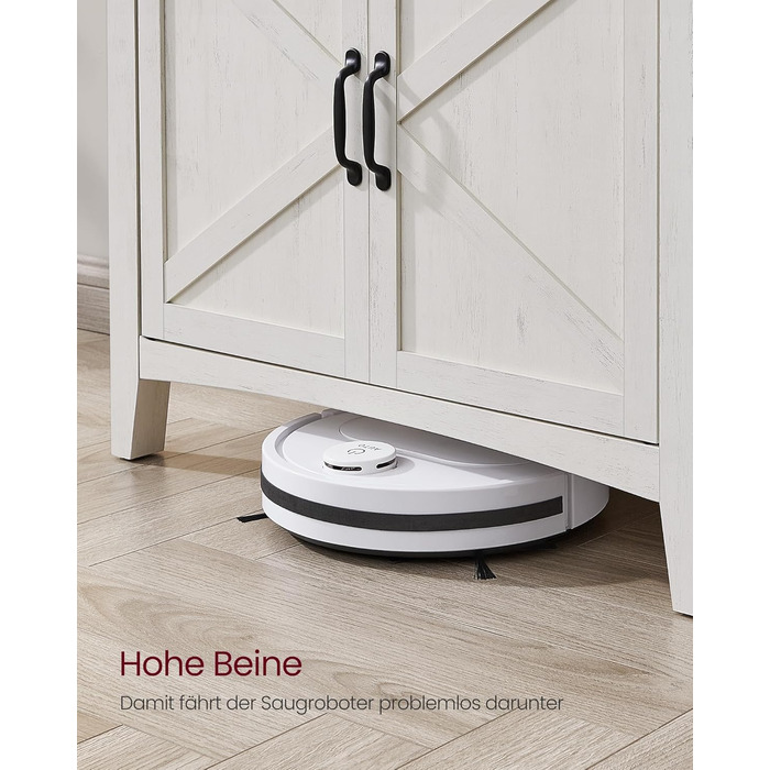 Шафа VASAGLE для кухні, комод з шухлядами, шафа для зберігання з дверцятами, регульована полиця, стиль кантрі, для вітальні, кухні, їдальні, 40 x 140 x 80 см, вінтажно-білий + медовий (BBK381W02)