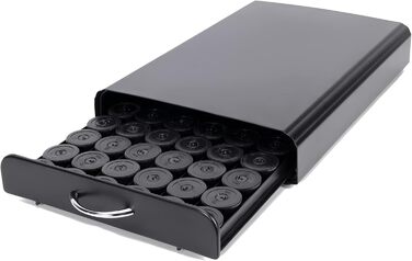 Організатор для капсул Nespresso, металевий, чорний, на 60 штук