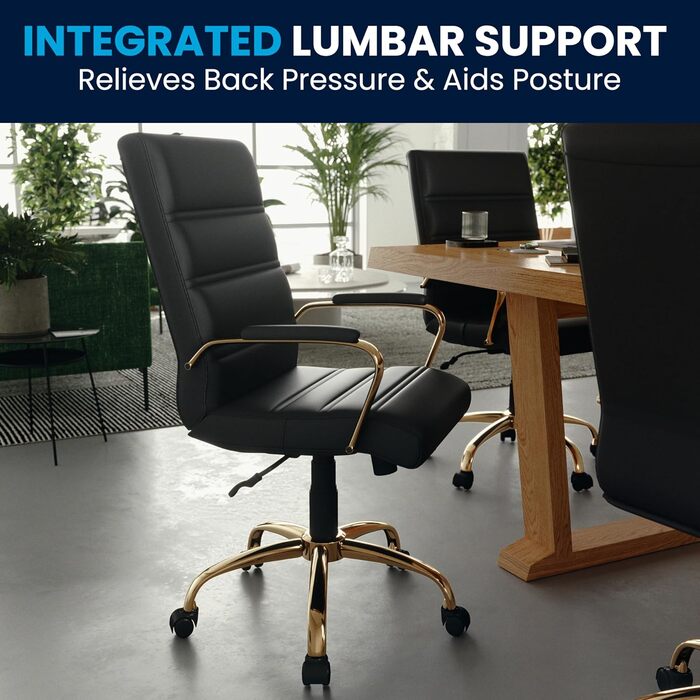Офісний крісло Flash Furniture - крісло для шефа, біле шкіряне, з червоно-золотим каркасом, 61x58,5x103,5 см