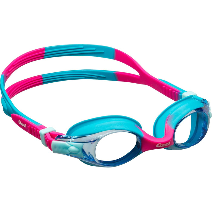 Окуляри для плавання преміум-класу Cressi Kids Dolphin 2.0 (один розмір, світло-блакитний/рожевий)