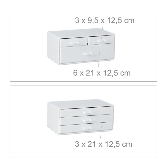 Організатор для косметики Relaxdays з 6 висувними ящиками