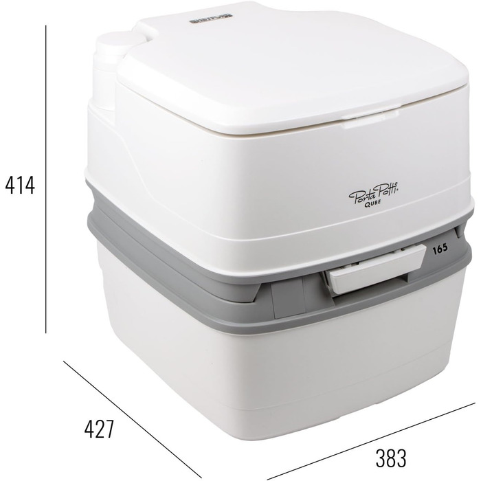 Туалетний портативний Thetford Porta Potti Qube 165 з баком 21 л та природною висотою сидіння
